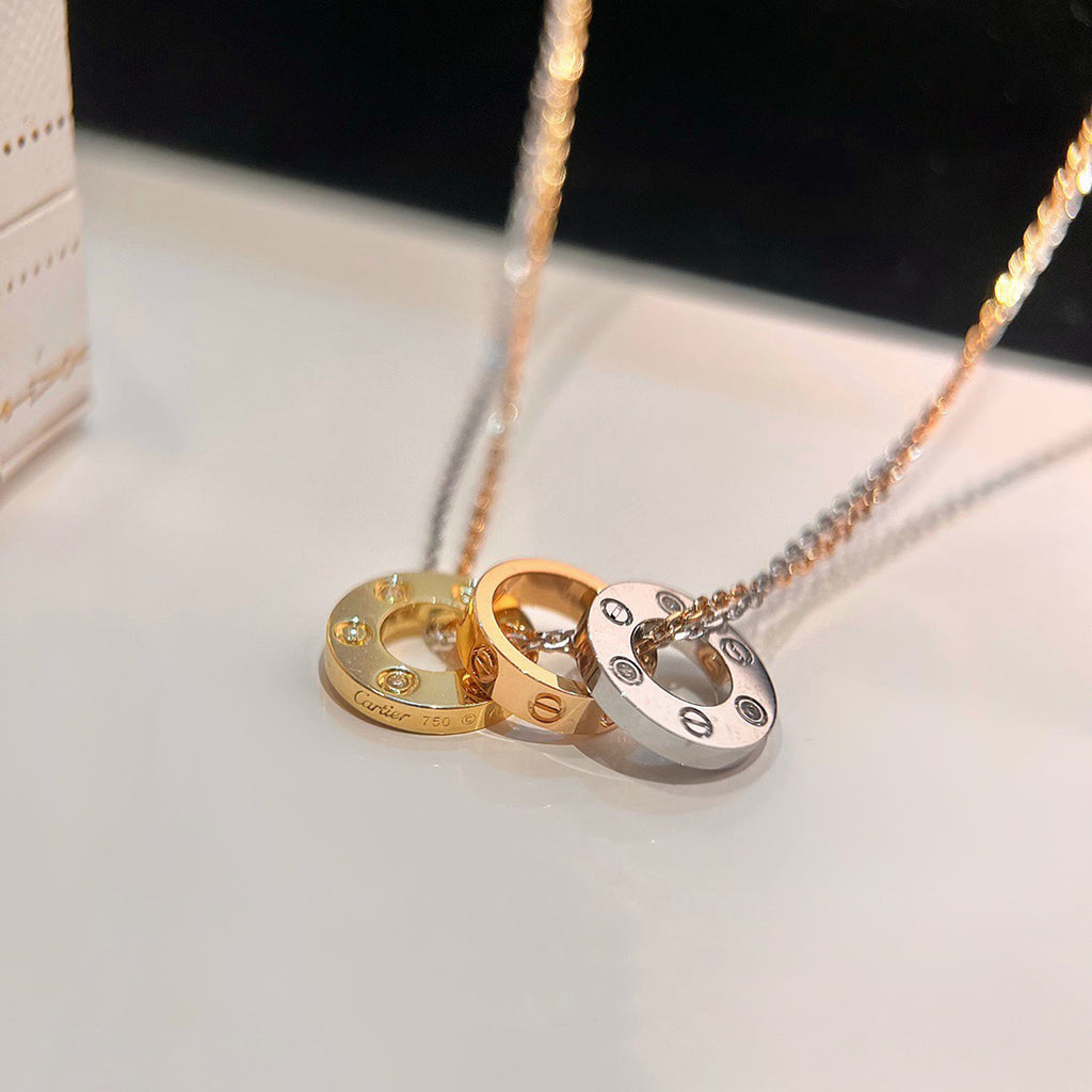 [Love Lucky]LOVE 6 DIAMOND PENDANT NECKLACE