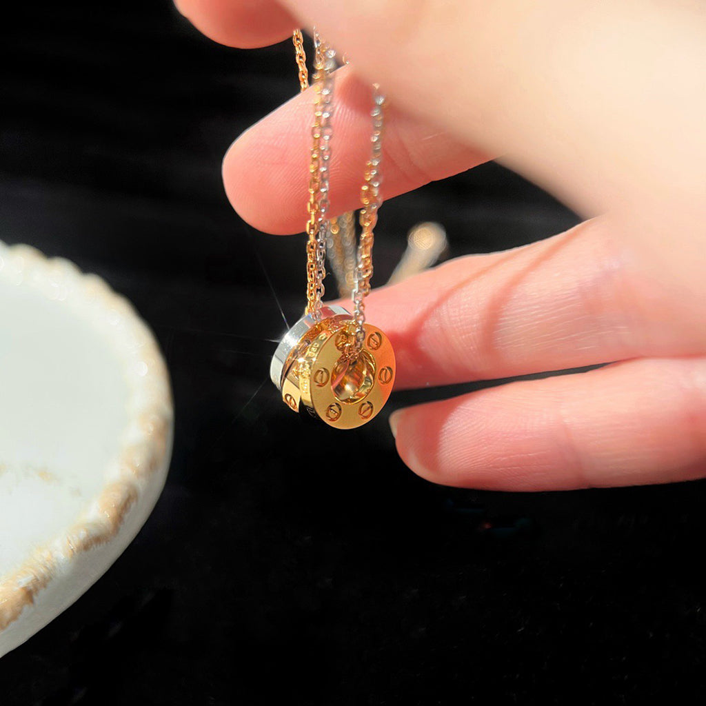 [Love Lucky]LOVE 6 DIAMOND PENDANT NECKLACE