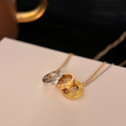 [Love Lucky]LOVE 6 DIAMOND PENDANT NECKLACE