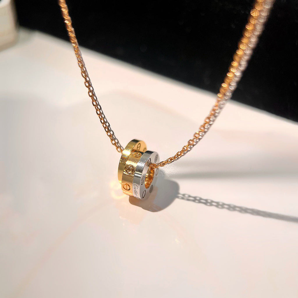[Love Lucky]LOVE 6 DIAMOND PENDANT NECKLACE