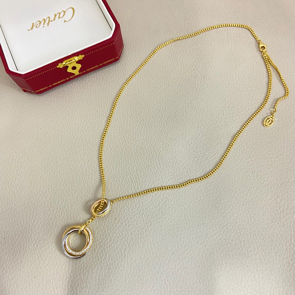 [Love Lucky]TRINITY DIAMONDS NECKLACE