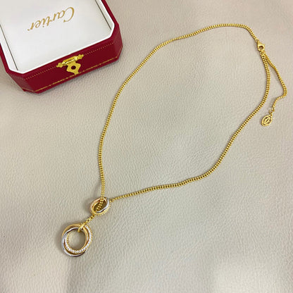 [Love Lucky]TRINITY DIAMONDS NECKLACE