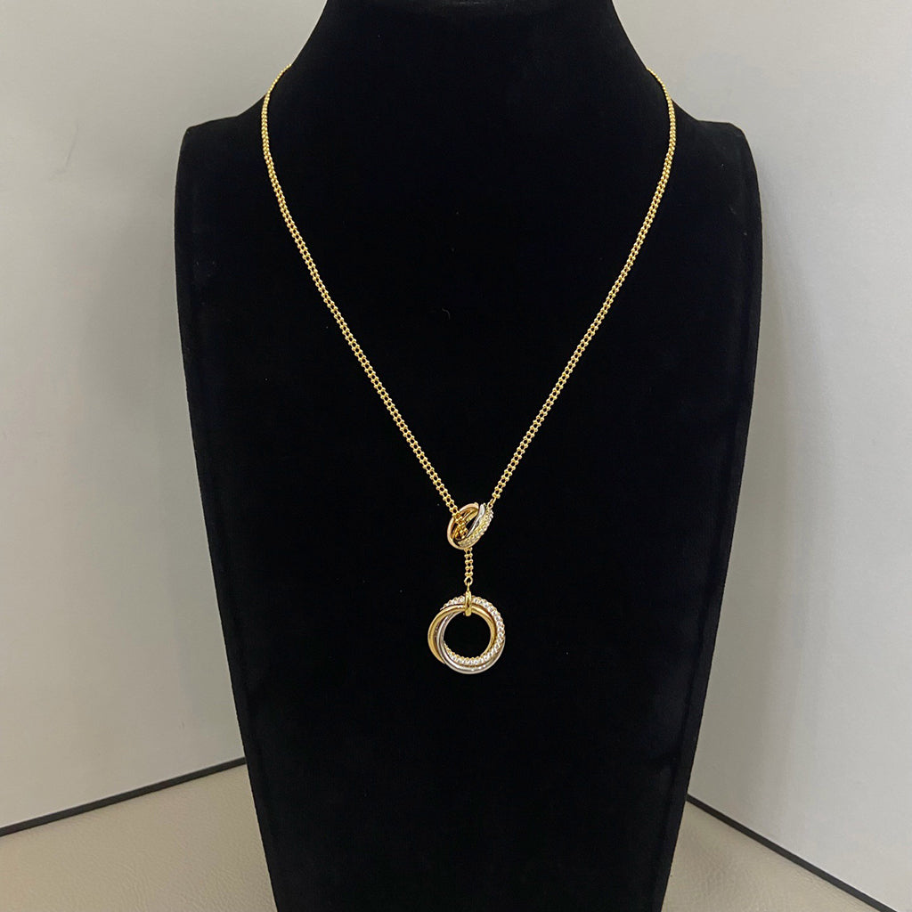 [Love Lucky]TRINITY DIAMONDS NECKLACE