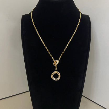 [Love Lucky]TRINITY DIAMONDS NECKLACE
