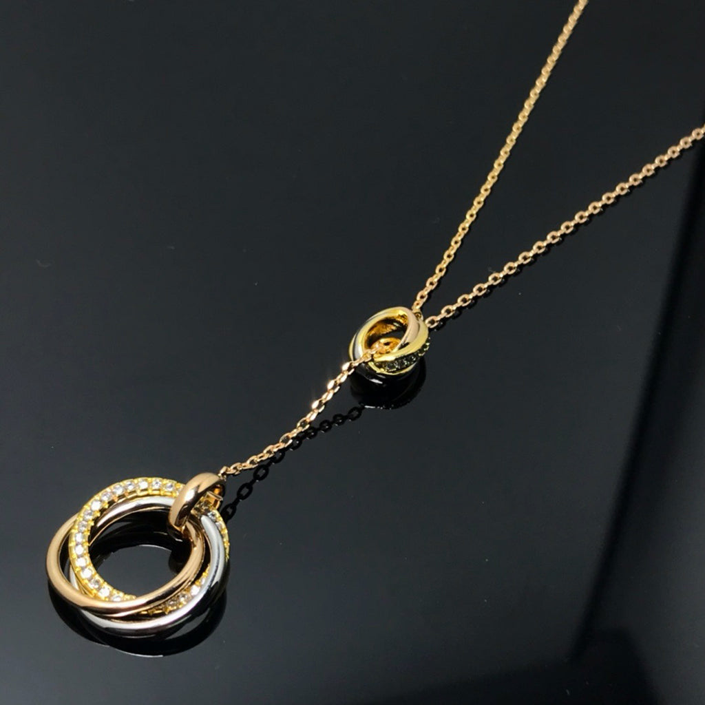 [Love Lucky]TRINITY DIAMONDS NECKLACE