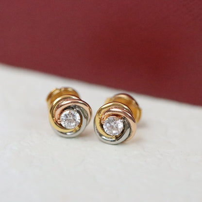 [Love Lucky]TRINITY STUD DIAMOND EARRINGS