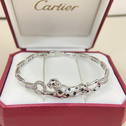 [Love Lucky]PANTHERE HALF DIAMOND ON CHAIN BRACELET