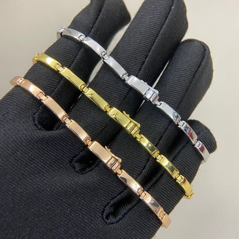 [Love Lucky]PANTHERE HALF DIAMOND ON CHAIN BRACELET
