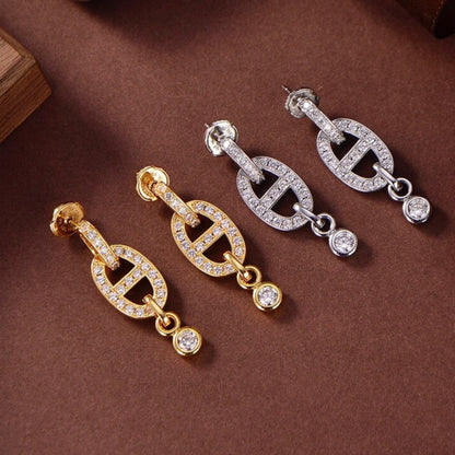 [Love Lucky]HM CHAINE DIAMOND EARRINGS