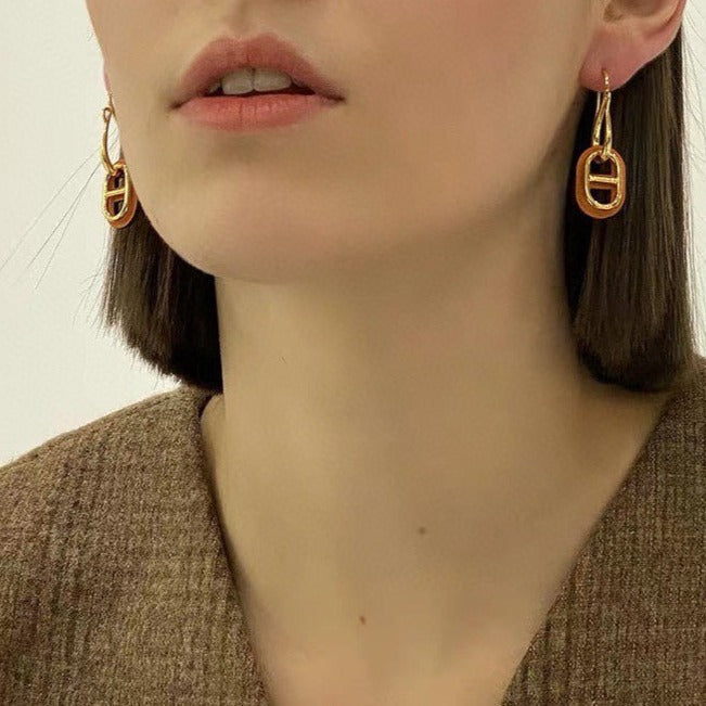 [Love Lucky]HM O'MAILLON GOLD EARRINGS