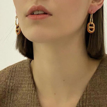 [Love Lucky]HM O'MAILLON GOLD EARRINGS