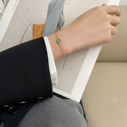 [Love Lucky]CLOVER ARMBAND MALACHIT 1 MOTIV