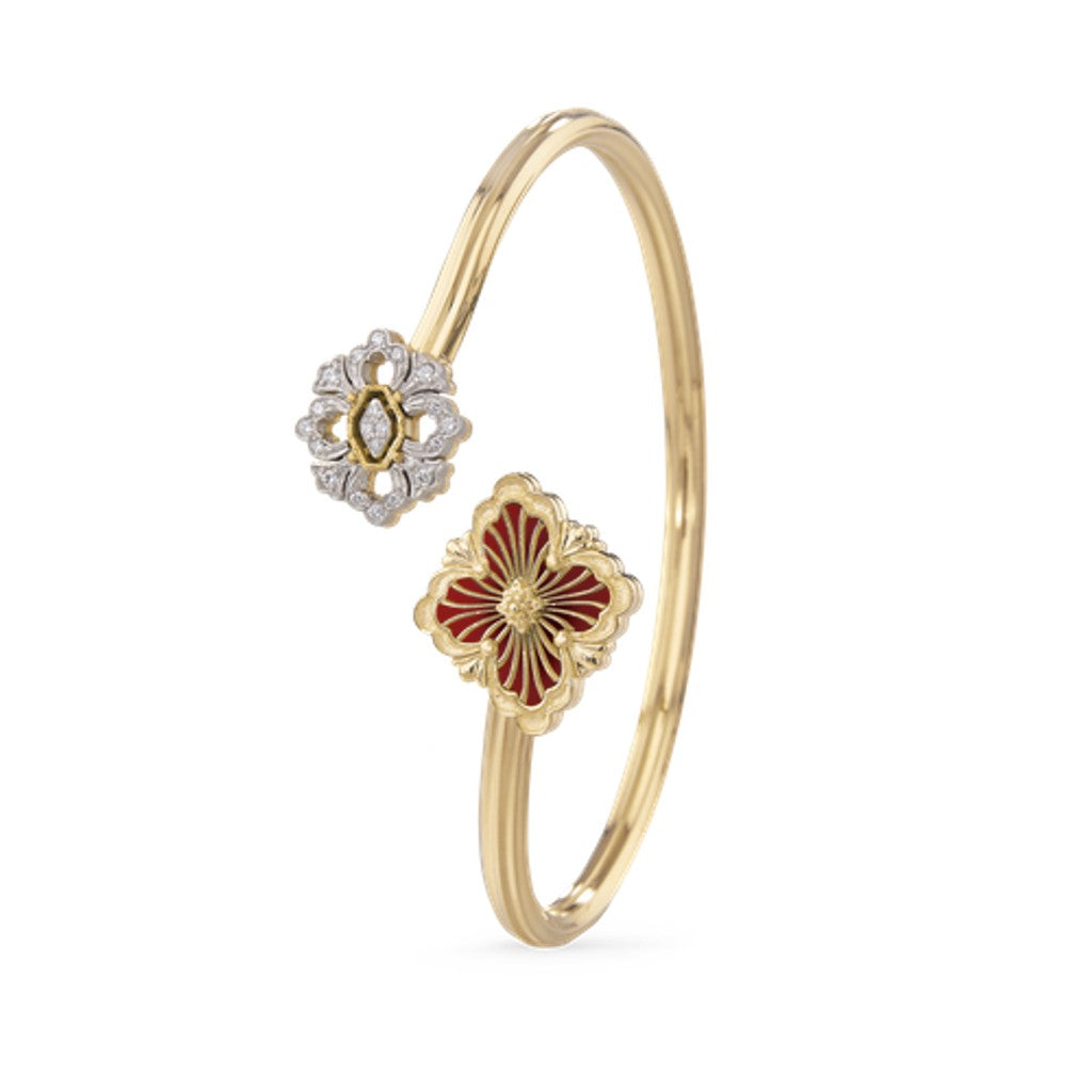 [Love Lucky]OPERA TULLE  GOLD BRACELET WITH ENAMEL BACKGROUND