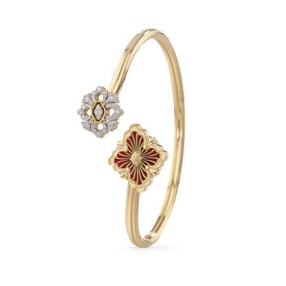 [Love Lucky]OPERA TULLE  GOLD BRACELET WITH ENAMEL BACKGROUND