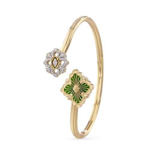 [Love Lucky]OPERA TULLE  GOLD BRACELET WITH ENAMEL BACKGROUND