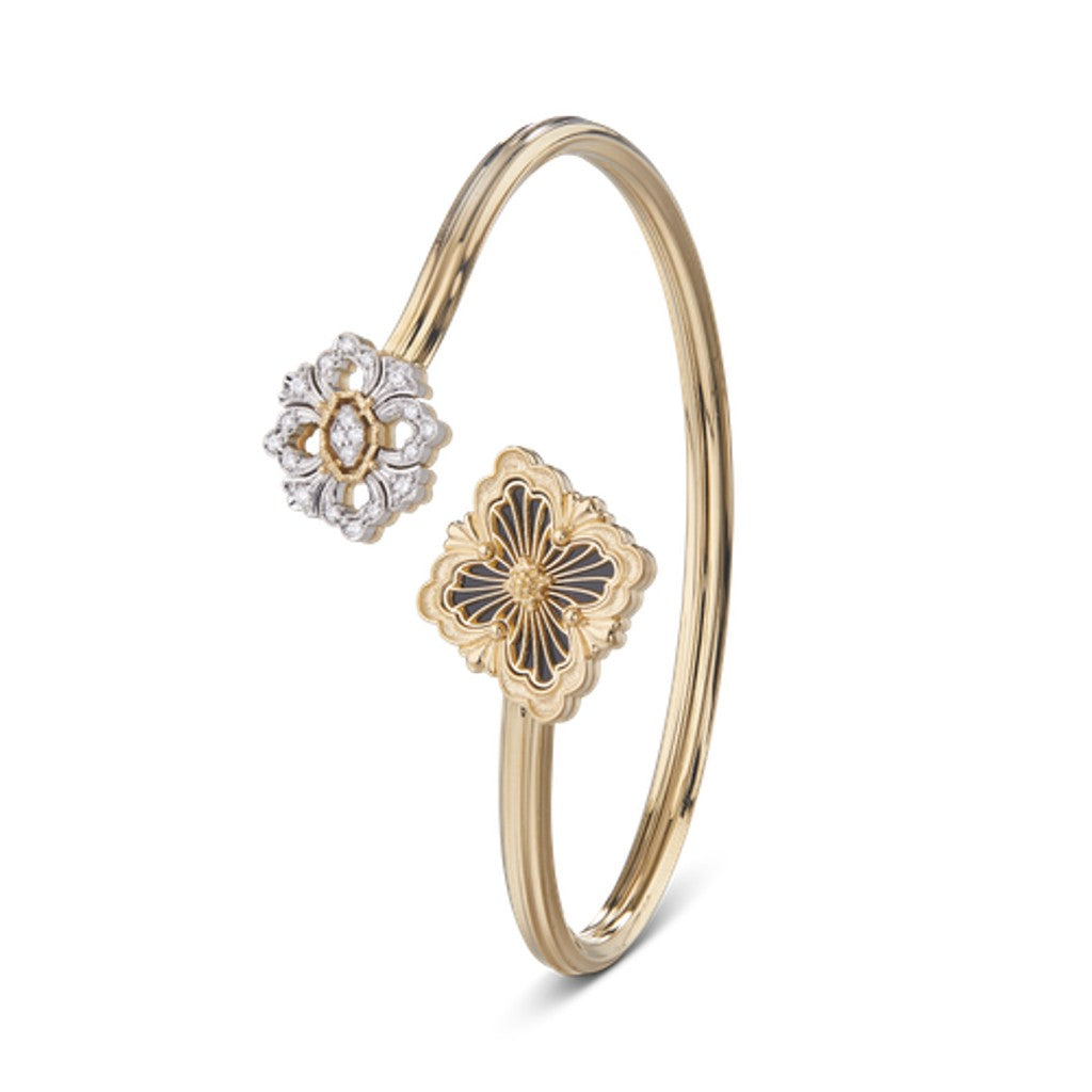 [Love Lucky]OPERA TULLE  GOLD BRACELET WITH ENAMEL BACKGROUND