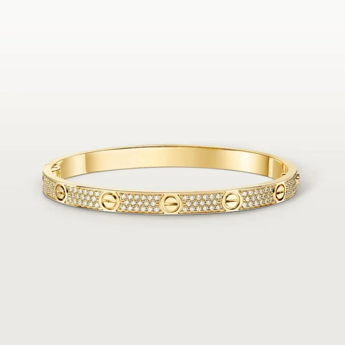 [LoveLucky]Clover Laser  Pulsar Stone 5-Motif & LOVE Diamond-Paved Bracelet Stack Set