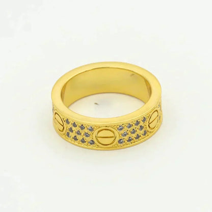 [Love Lucky] Liebesring 5,5 mm Diamanten gepflastert