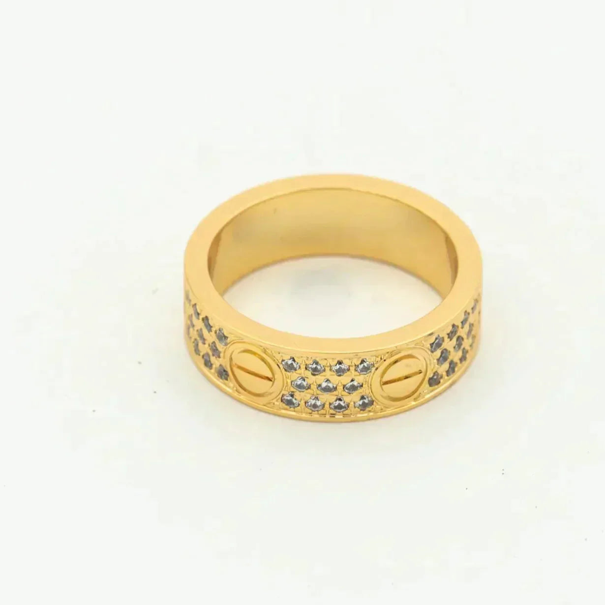 [Love Lucky] Liebesring 5,5 mm Diamanten gepflastert
