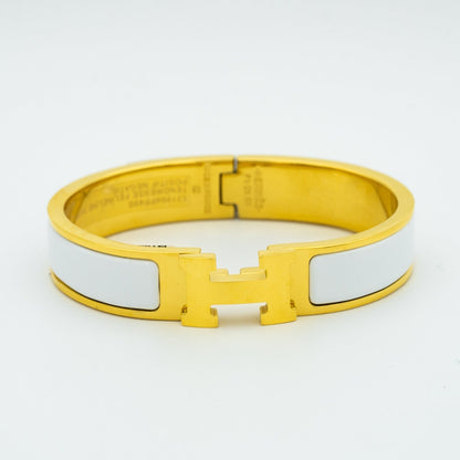[Love Lucky]H WHITE BRACELET
