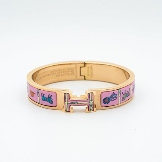 [Love Lucky]H PINK GOLD BRACELET PINK CERAMIC