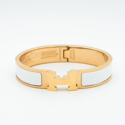 [Love Lucky]H WHITE BRACELET