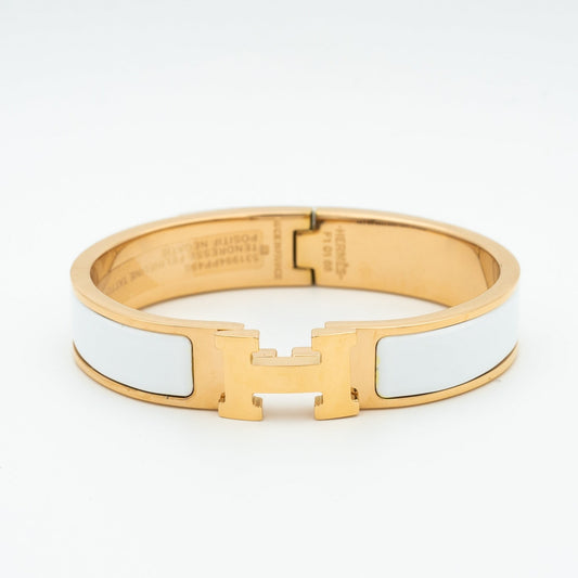 [Love Lucky]H WHITE BRACELET