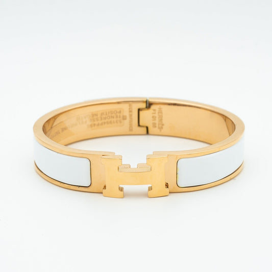 [Love Lucky]H WHITE BRACELET