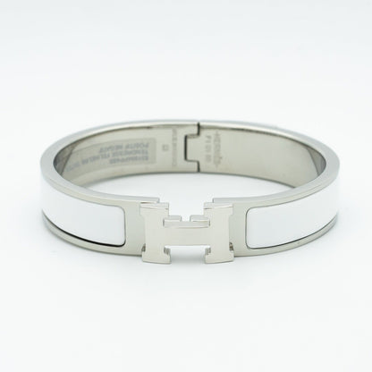 [Love Lucky]H WHITE BRACELET