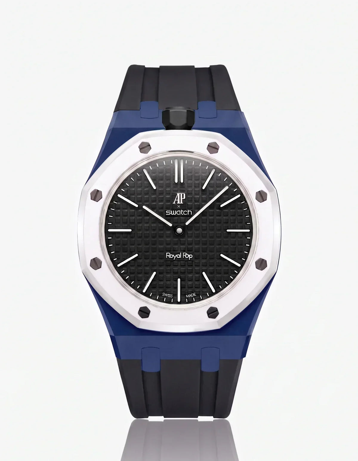 Cinturino e cassa in silicone Royal Pop Ocho nero (personalizza i colori)