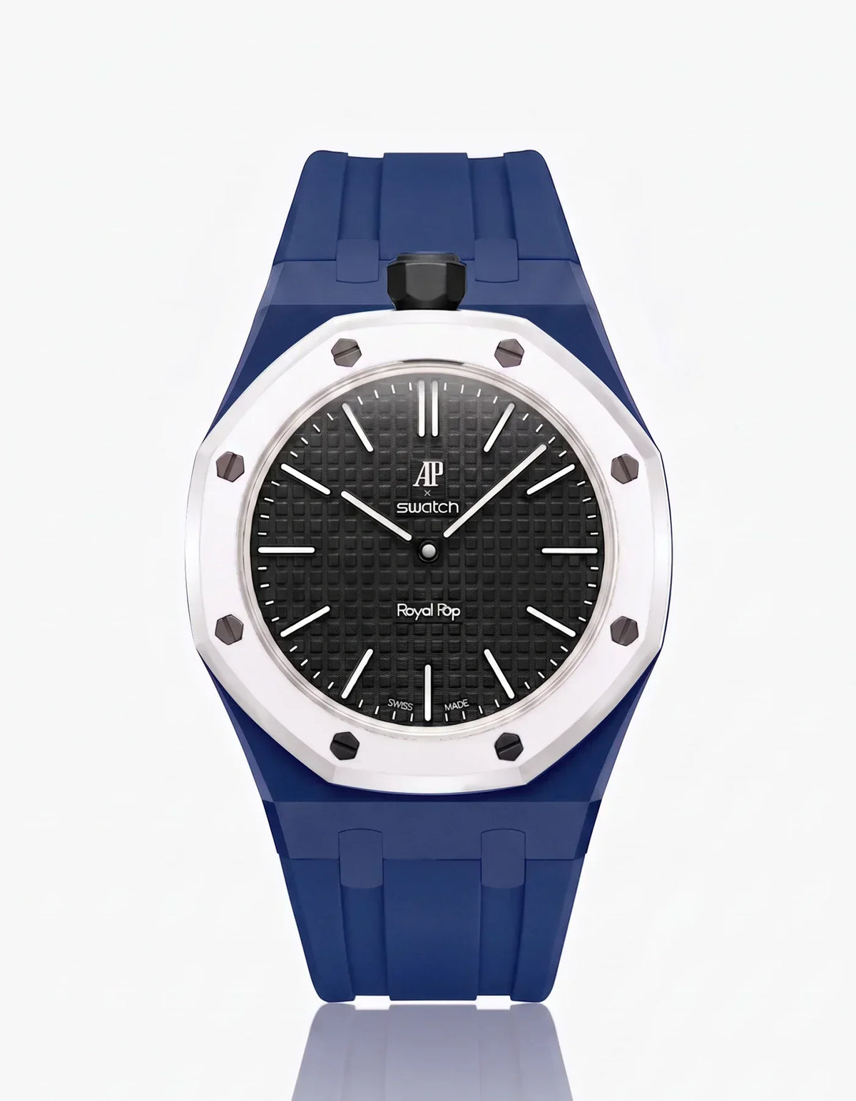 Cinturino e cassa in silicone Royal Pop Ocho nero (personalizza i colori)