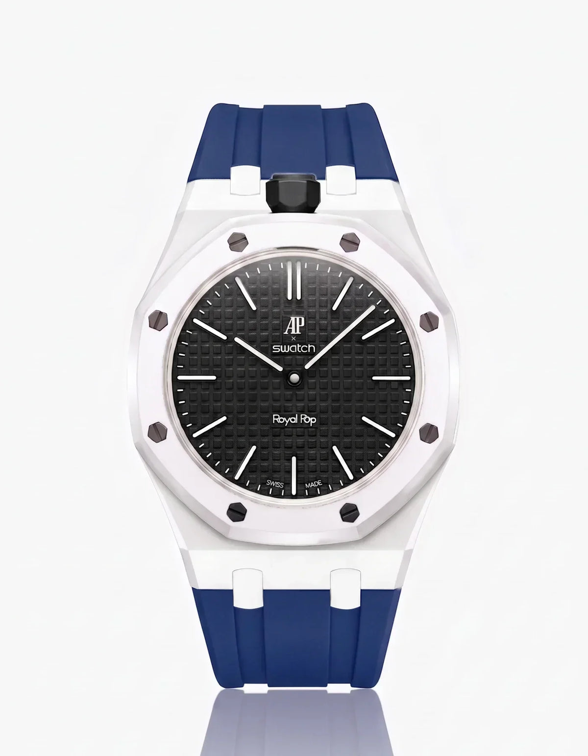 Cinturino e cassa in silicone Royal Pop Ocho nero (personalizza i colori)