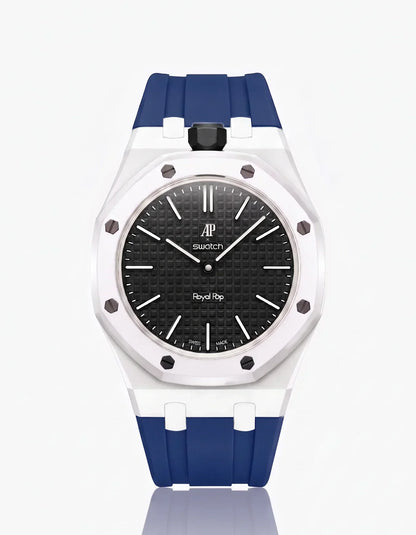 Cinturino e cassa in silicone Royal Pop Ocho nero (personalizza i colori)