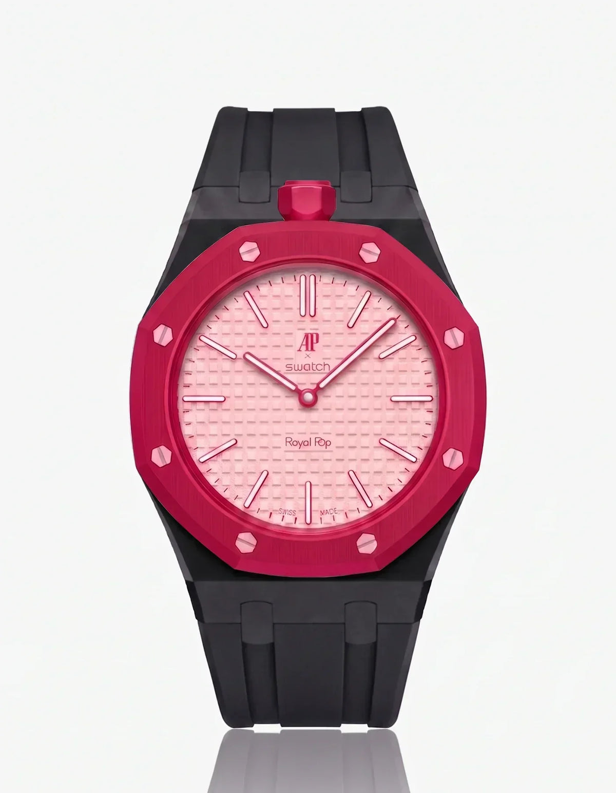 Cinturino in silicone & Cassa Royal Pop Otto Rosso (Colori personalizzabili)