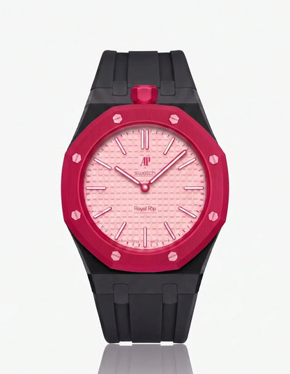 Cinturino in silicone & Cassa Royal Pop Otto Rosso (Colori personalizzabili)