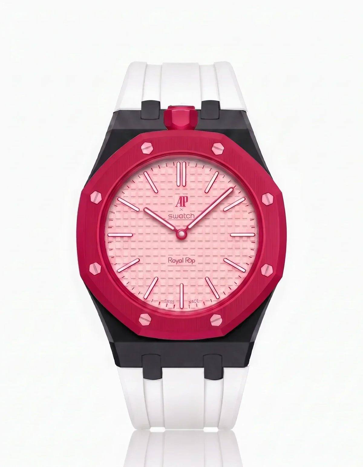 Cinturino in silicone & Cassa Royal Pop Otto Rosso (Colori personalizzabili)