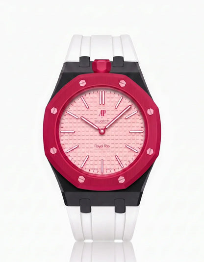 Cinturino in silicone & Cassa Royal Pop Otto Rosso (Colori personalizzabili)