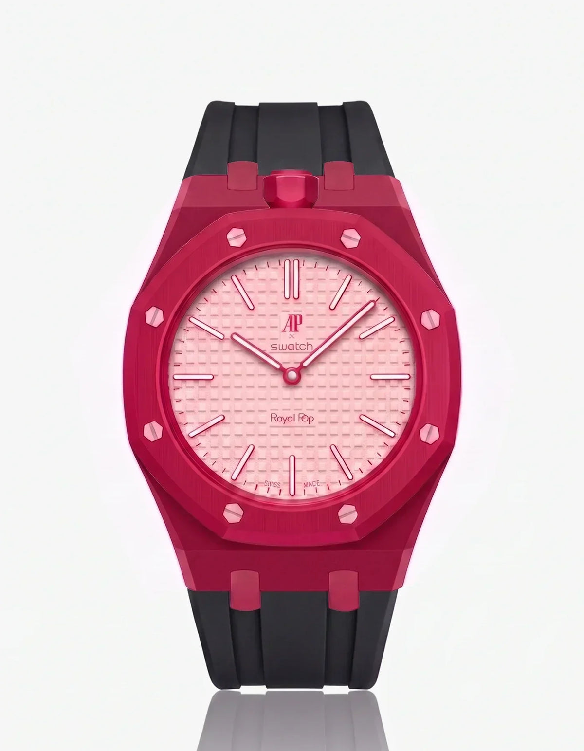 Cinturino in silicone & Cassa Royal Pop Otto Rosso (Colori personalizzabili)