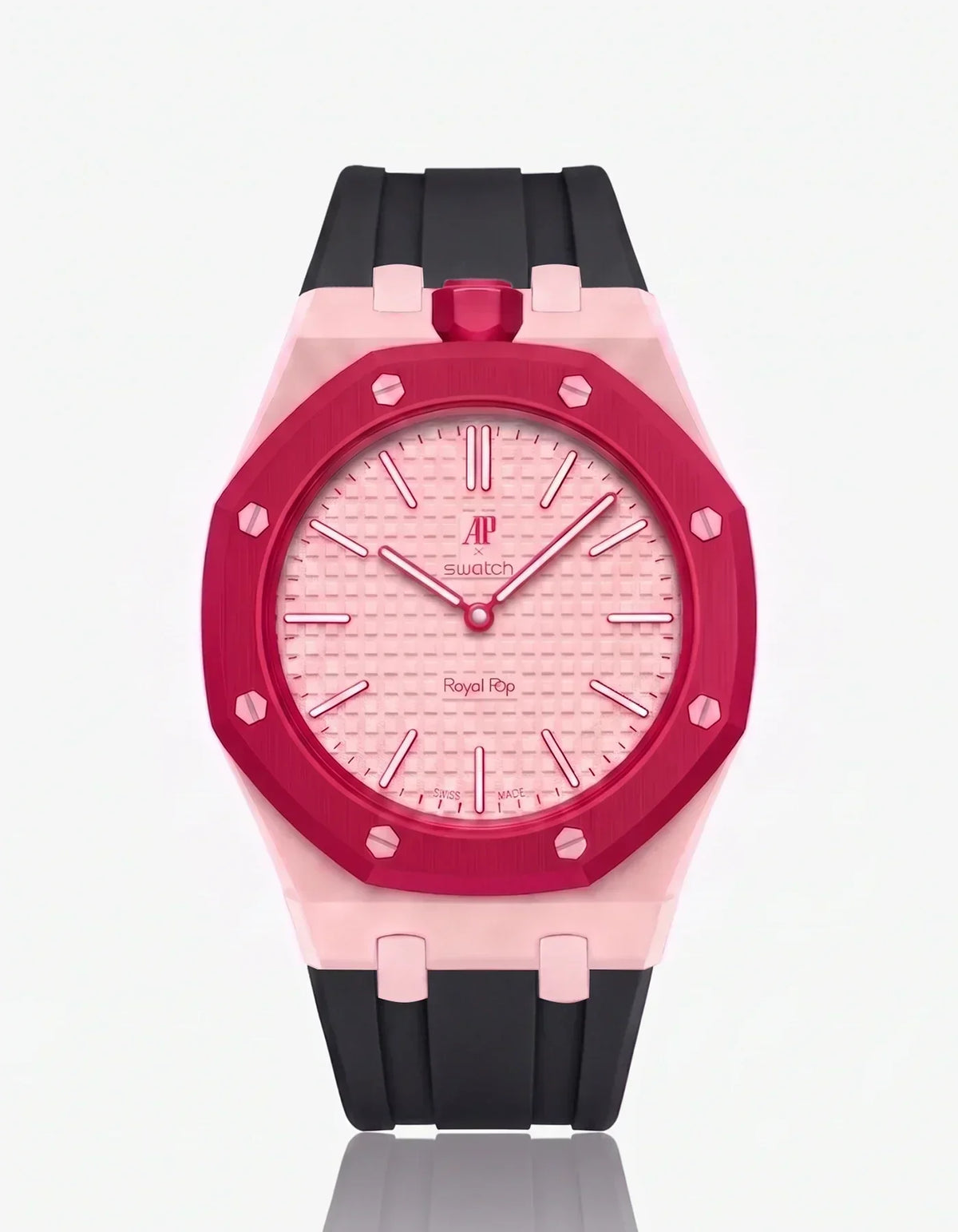 Cinturino in silicone & Cassa Royal Pop Otto Rosso (Colori personalizzabili)