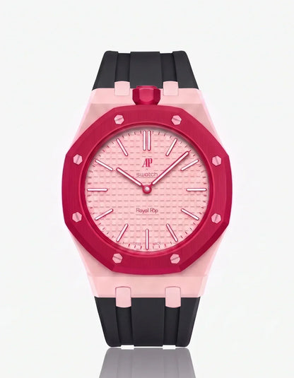 Cinturino in silicone & Cassa Royal Pop Otto Rosso (Colori personalizzabili)