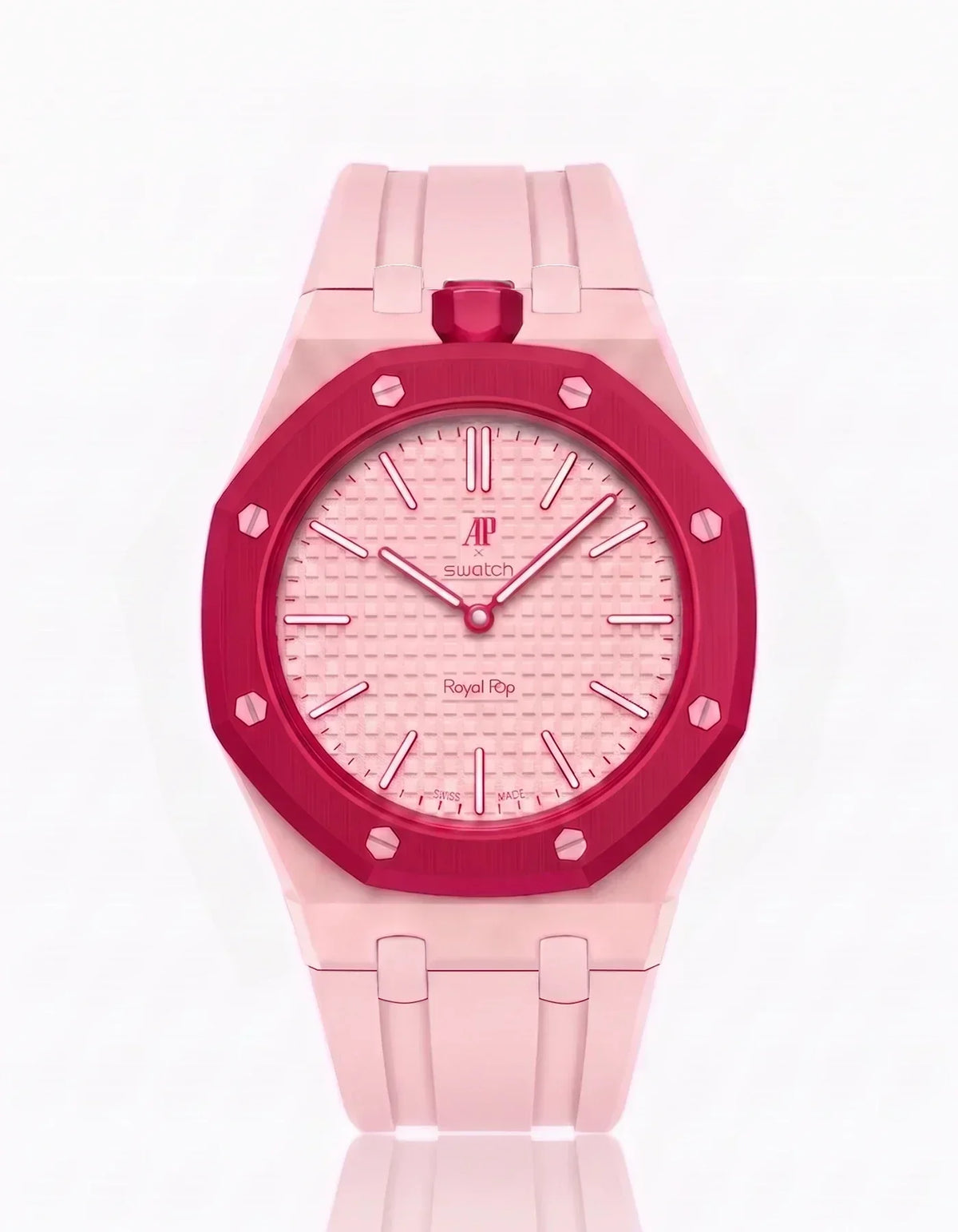 Cinturino in silicone & Cassa Royal Pop Otto Rosso (Colori personalizzabili)