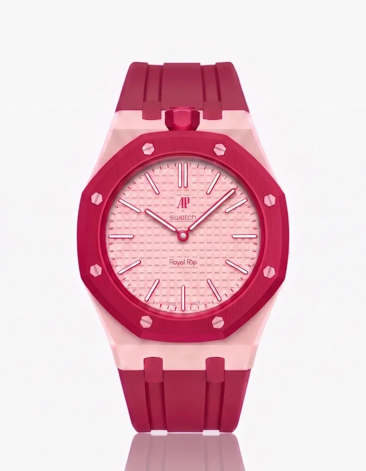 Cinturino in silicone & Cassa Royal Pop Otto Rosso (Colori personalizzabili)