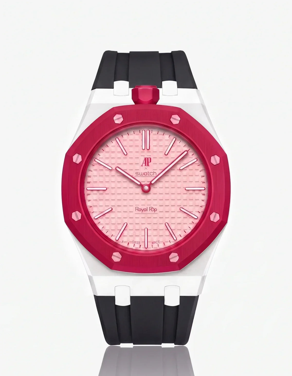 Cinturino in silicone & Cassa Royal Pop Otto Rosso (Colori personalizzabili)