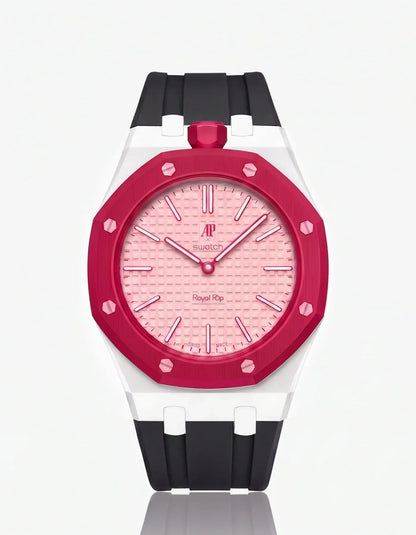 Cinturino in silicone & Cassa Royal Pop Otto Rosso (Colori personalizzabili)
