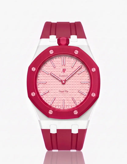 Cinturino in silicone & Cassa Royal Pop Otto Rosso (Colori personalizzabili)