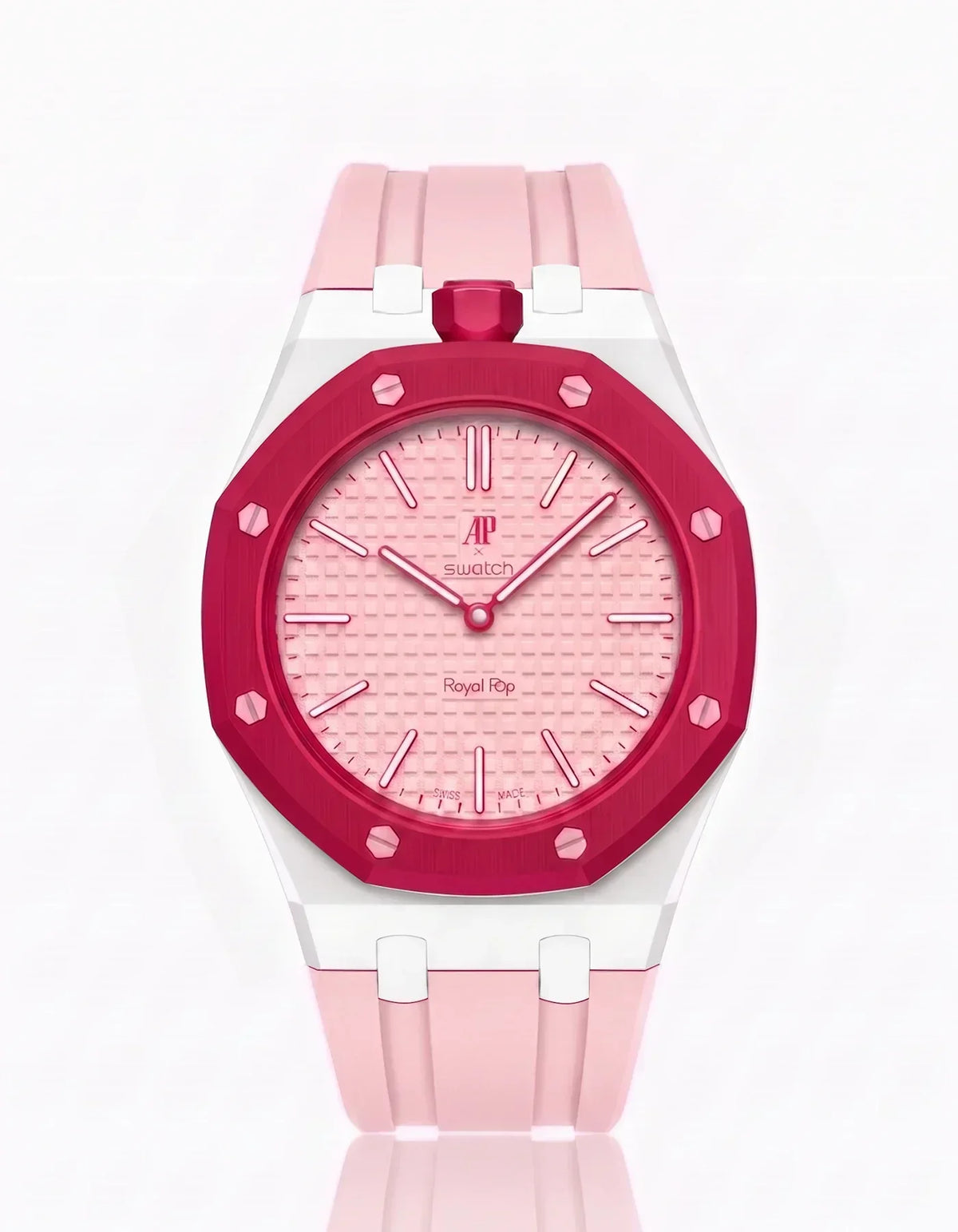 Cinturino in silicone & Cassa Royal Pop Otto Rosso (Colori personalizzabili)