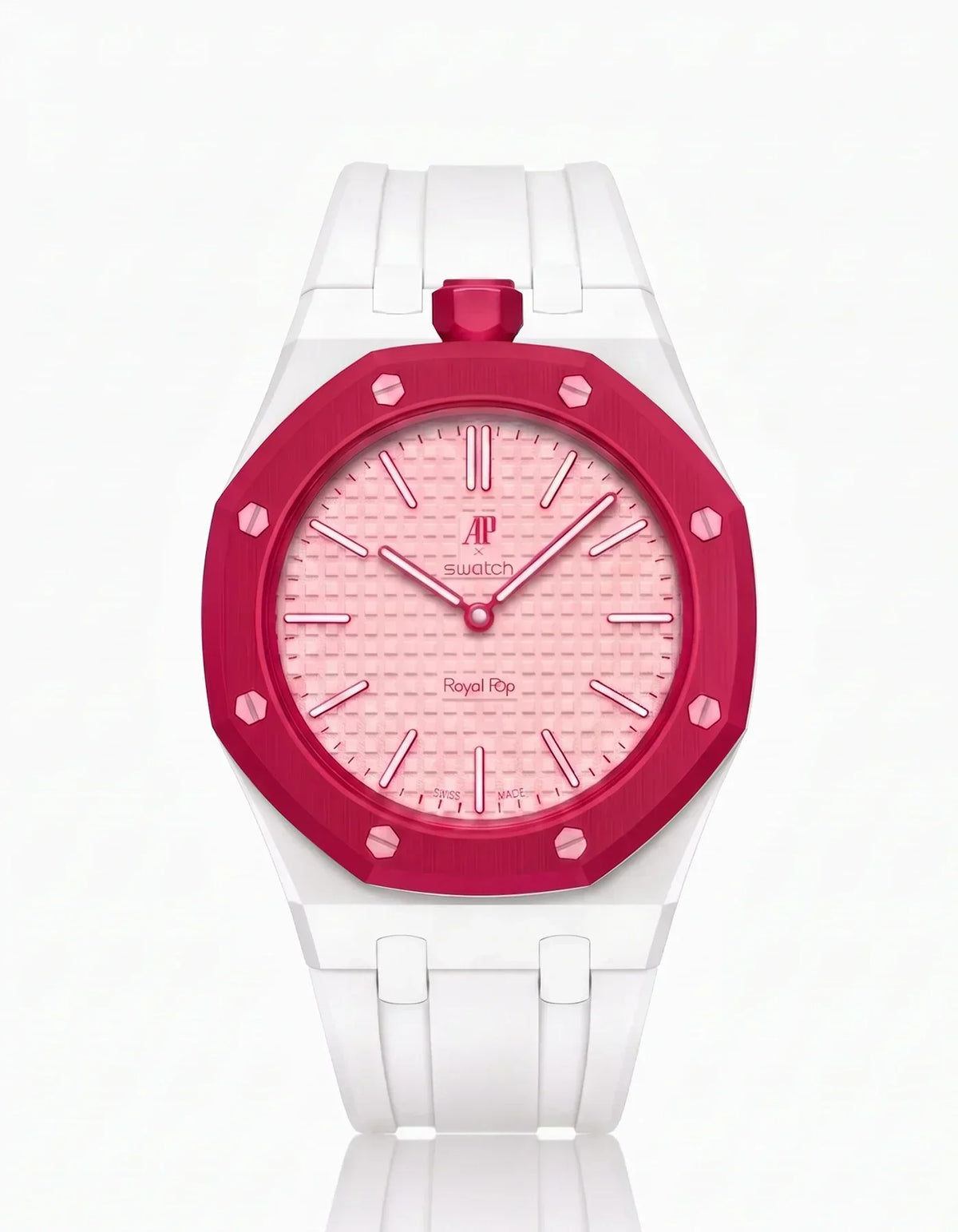 Cinturino in silicone & Cassa Royal Pop Otto Rosso (Colori personalizzabili)