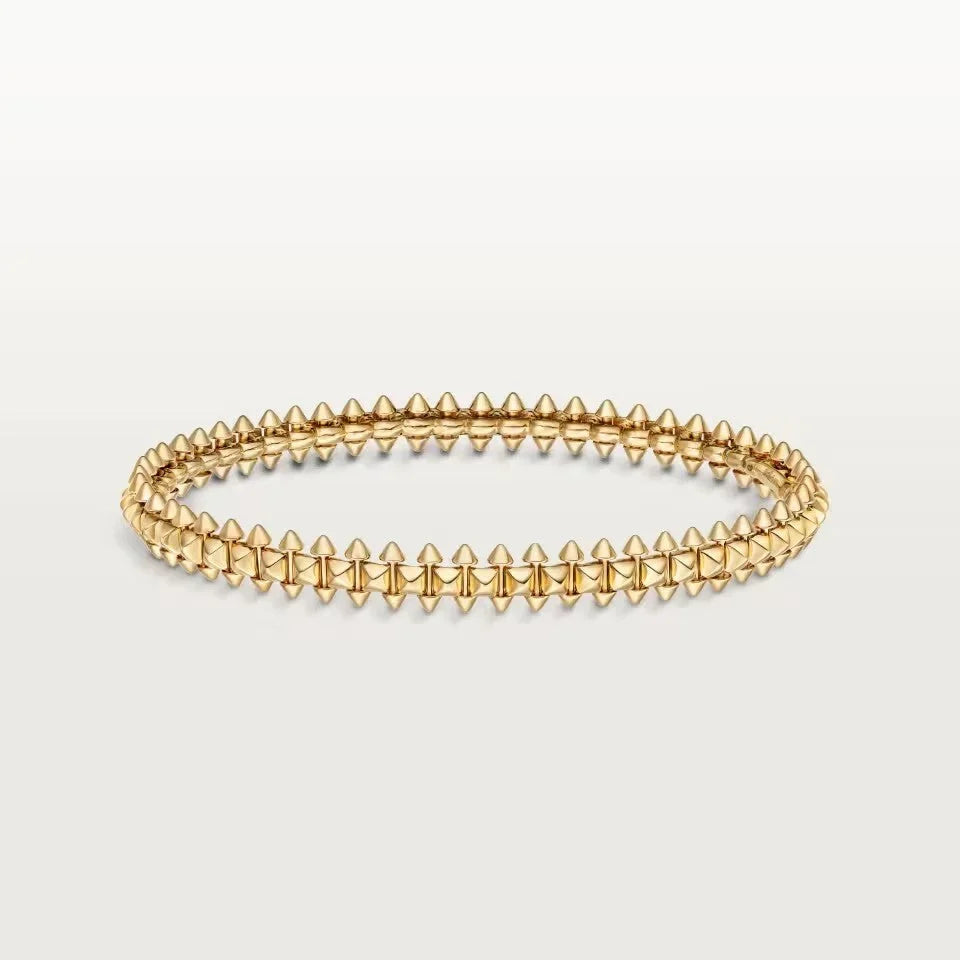 [LoveLucky] CLASH & Clover Laser 5-Motif & LOVE Brushed Bracelet Stack Set