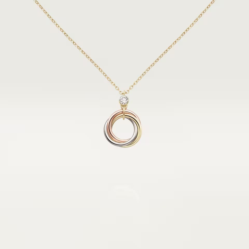 [Love Lucky]TRINITY  NECKLACE 1 DIAMOND