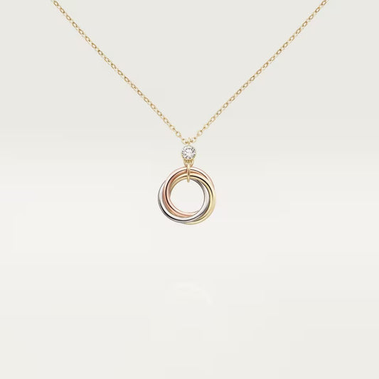 [Love Lucky]TRINITY  NECKLACE 1 DIAMOND